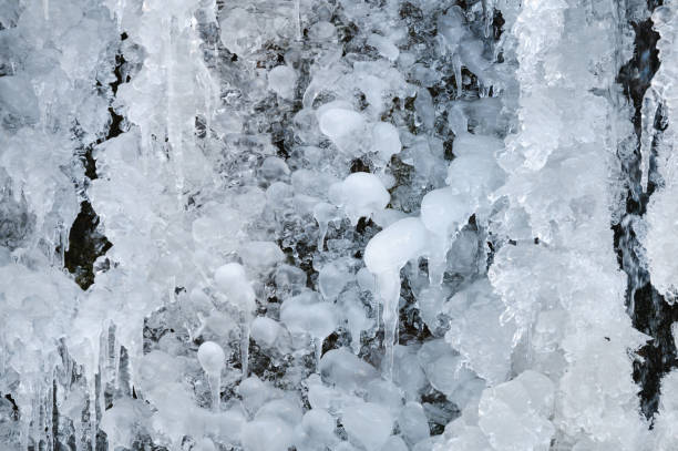 frozen, creek, water