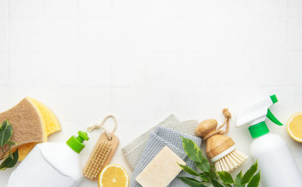 istock Eco friendly cleaning products promoting sustainable lifestyle 2194378048