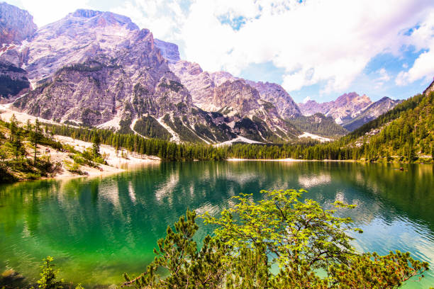 istock Amazing view of a lake with mountains around 2194379846