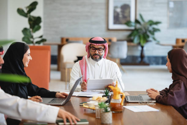 istock Middle Eastern Business Professionals Collaborating in Modern Office 2194386156