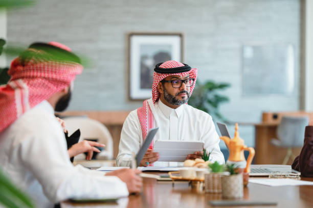 istock Focused Arabic Business Executives in Modern Office 2194386168