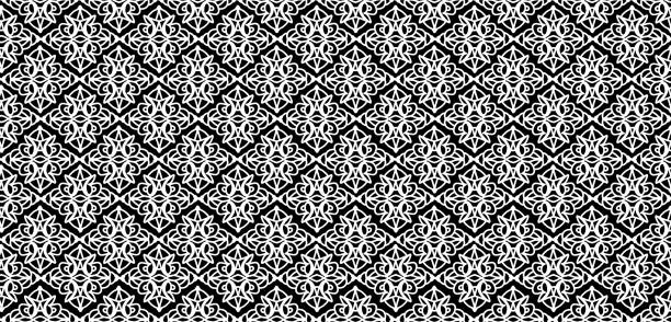 istock foral old retro vintage ornament wallpaper on background vector. Cute ornament floral pattern. Background wall design. Vintage wallpaper ilustration vector editable eps10 2194391201