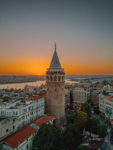 istock Galata Tower at Sunset Overlooking Istanbul, Turkiye 2194392196