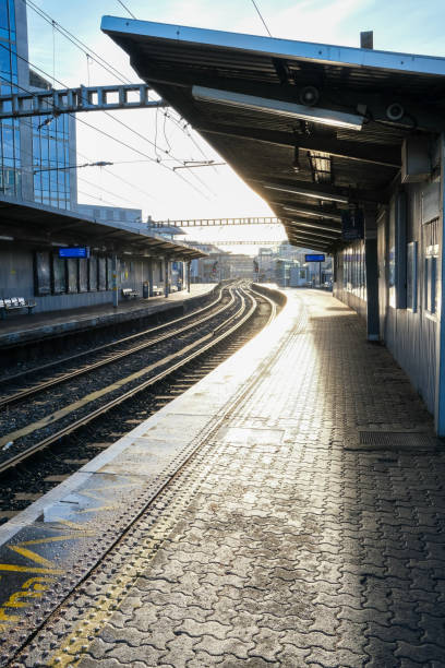 Empty train station