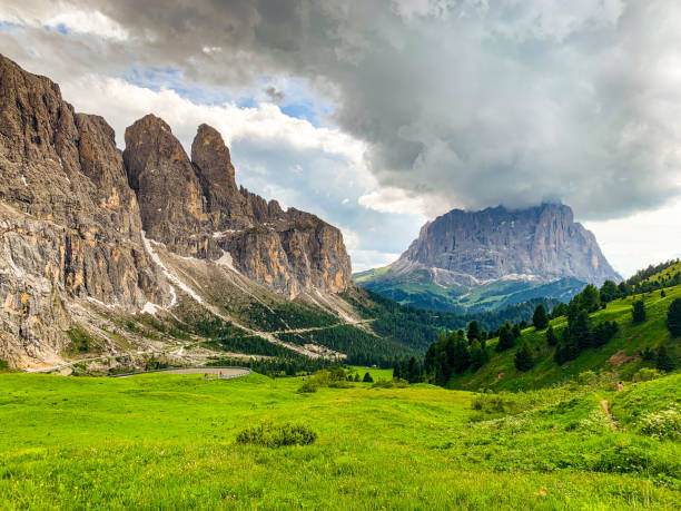 istock Incredible mountain pass in the italian alps, dolimites 2194394148