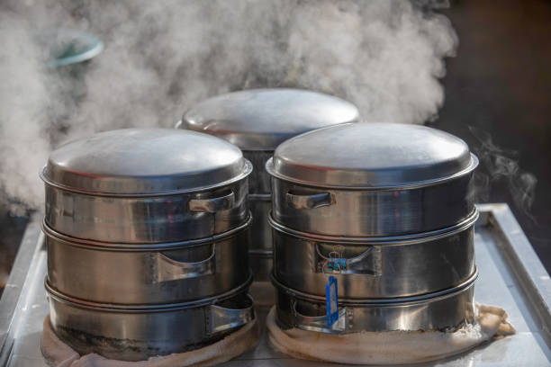 istock Steaming steamed buns at the breakfast shop 2194394912