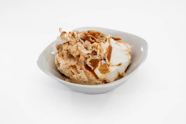istock Homemade Ice Cream in a White Bowl on a Clean White Background 2194395088