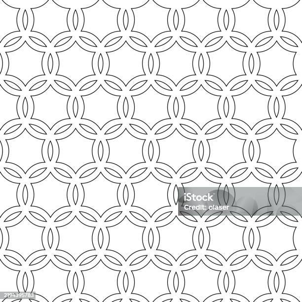 Basic Pattern 2 Curve Curve Eyeshapes Of Two Sizes In Grid Pattern Stock Illustration ...