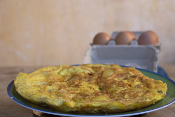 spanish egg omelette as typical lunch food