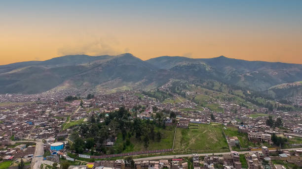 istock Sunrise in Huancayo: Panoramic view of the Andean city between mountains 2194403170