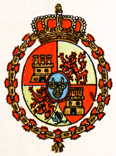Antique Coat of Arms of Spain (1898)