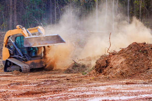 istock In preparation for grading soil, bulldozer is leveling ground on a construction site 2194404188