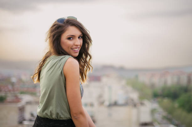 Young woman tourist in Barcelona