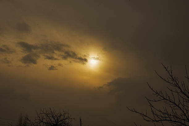 Beauty sun under the clouds, sun, cloud, sunset, Armenia