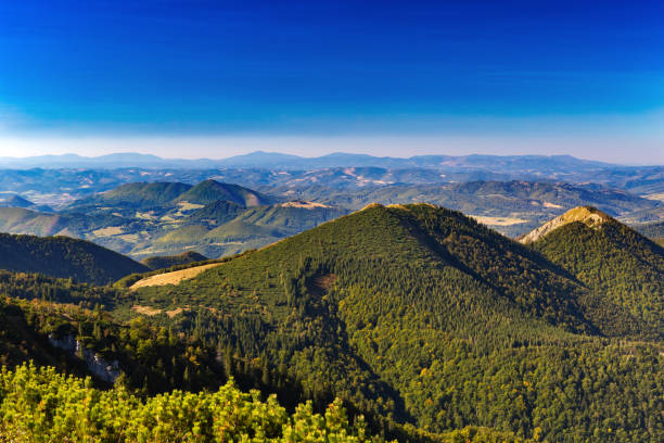 Beautiful sunny day on the ridge of Mala Fatra, Slovak republic, Europe.