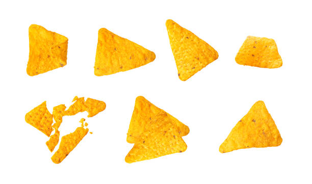 istock Nachos Chips Isolated, Mexican Triangle Corn Chips for Nacho Tortilla, Maize Snack, Nachos on White Background 2194429679