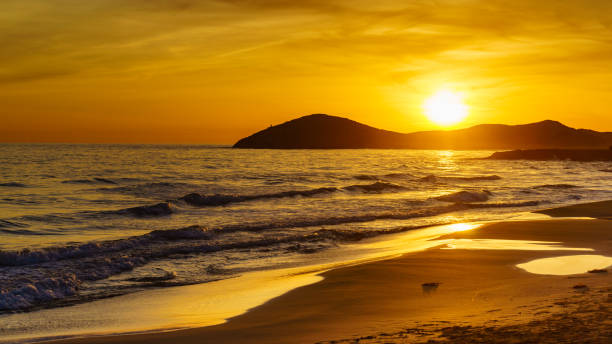 istock Sunset over sea, Calblanque beach, spain 2194437667
