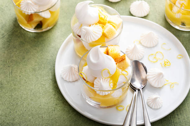 istock Lemon meringue parfait with pound cake, lemon mousse, whipped cream 2194445706