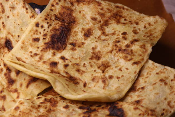 istock Msemen Close Up, Traditional Moroccan Flatbread 2194447173
