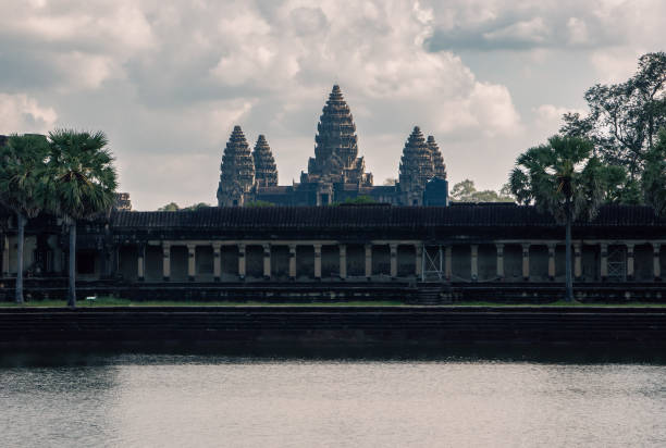 Angkor Wat, an ancient temple ruins in Cambodia