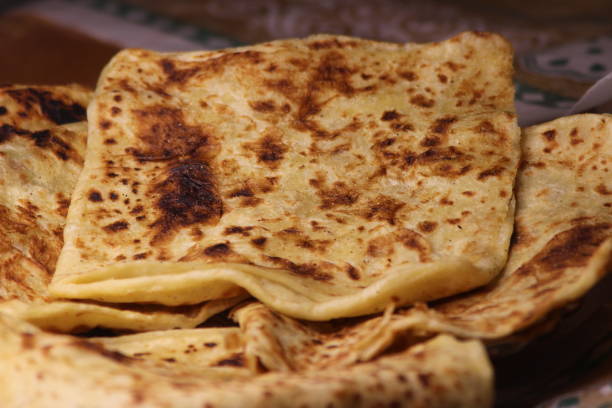 istock Msemen Close Up, Traditional Moroccan Flatbread 2194447285