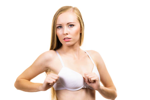 istock Female wearing too big bra 2194447579