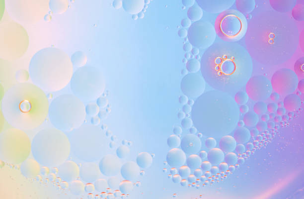 Colorful Abstract Background with Floating Oil Bubbles