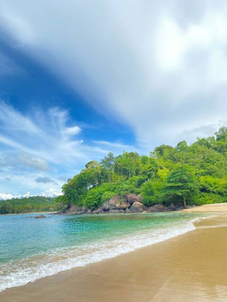 istock Idyllic Tropical Beach with Turquoise Water and Golden Sand 2194482817
