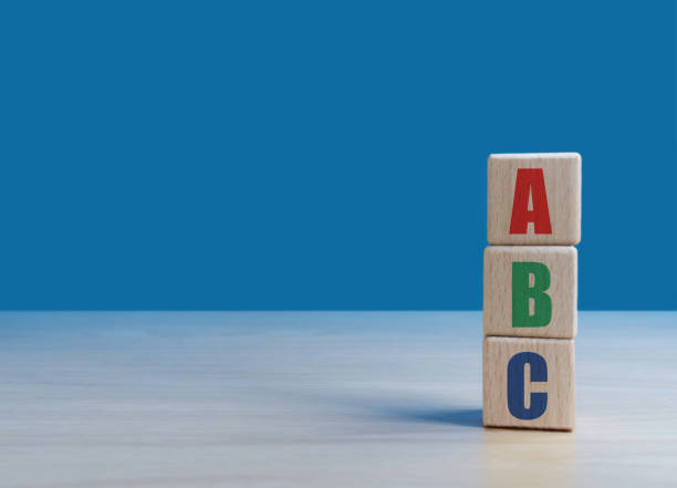 istock ABC letters on wooden blocks, learning start concept 2194490673