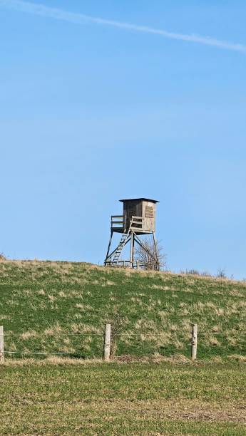 istock Hunting tower on the hill in the countryside in springtime. 2194493663