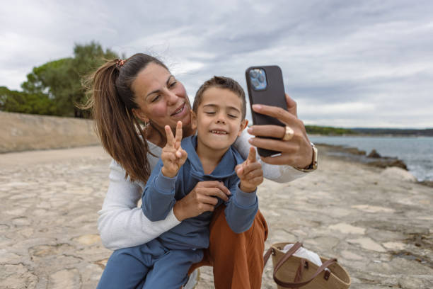 istock Family Selfie at the Beach 2194497905