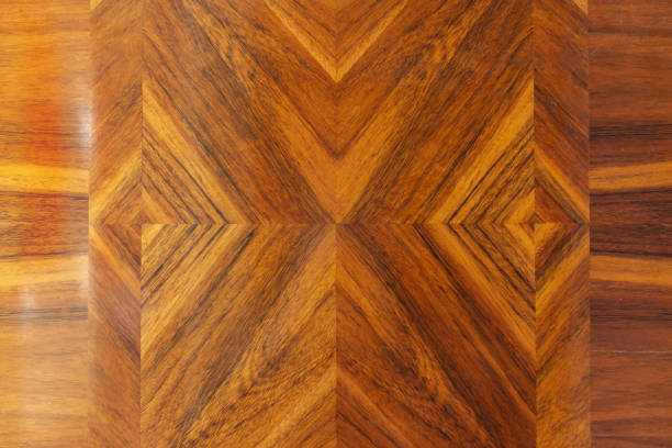 Ancient interior background photography, wooden furniture panel front view