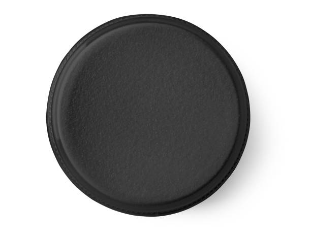 Top view of blank  black plastic lead  isolated on white background with clipping path