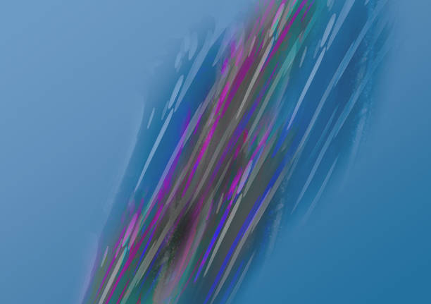 Abstract blue background with smooth wavy shapes. 3d shapes artistic design, Greeting card background
