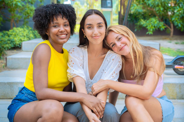 istock Happy friends taking a fun selfie outdoors 2194503076
