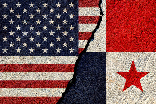 istock usa and panama flags painted on concrete wall 2194504967