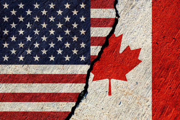 istock usa and canada flags painted on concrete wall 2194504971
