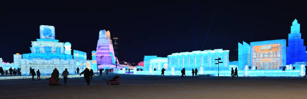 The Harbin Ice and Snow World, initiated in 1999, is a large-scale ice and snow art project hosted by the Harbin Municipal Government of Heilongjiang Province. As of 2024, it has been held for 25 sessions.The Harbin Ice and Snow World opens in December each year and closes in February of the following year.During its opening period, countless domestic and foreign tourists come here for a visit.On January 5, 2024, the Harbin Ice and Snow World was recognized as the world's largest ice and snow theme park and was awarded the Guinness World Record title.