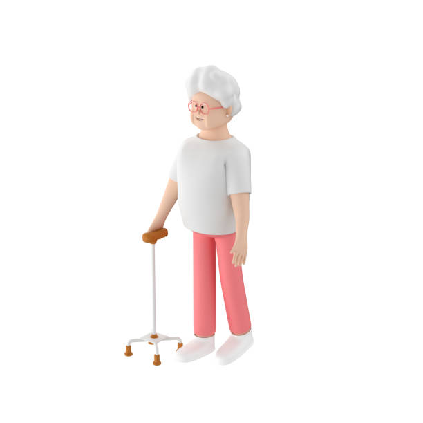 3d illustration of seniors