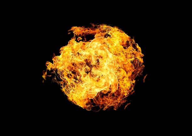 istock 3d illustration of burning fire flames on a black background 2194513319