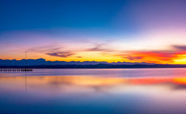 Sunset on Lake Starnberg, Bavaria, Germany