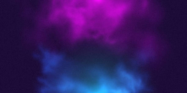 istock Fog or smoke, blue smog clouds in air above floor, isolated transparent special effect. Vector illustration, morning fog over land or water surface, magic haze. Vibrant fog grainy photographic style 2194518204
