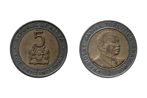 Coin 5 Shillings 1997 Kenya on white