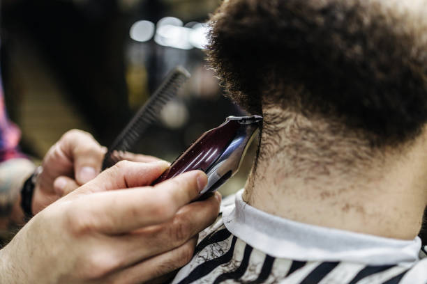 istock Man at hair salon 2194519468