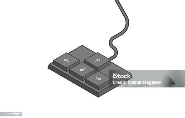 Keyboard Control Keys With Arrow Keys In Isometric Style Stock ...