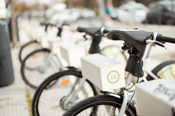 istock Urban electric bikes for rent 2194526038