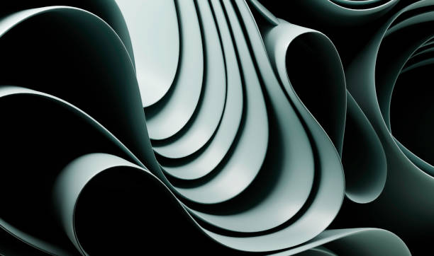 istock Modern Minimalist 3D Art with Flowing Shapes 2194526413