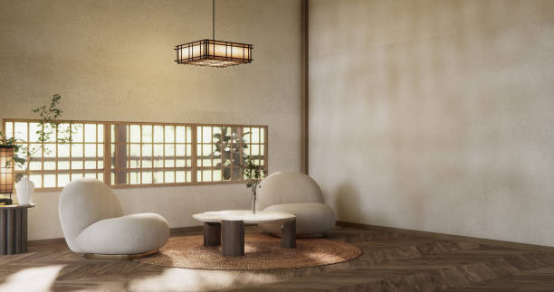 istock Scene mockup Modern japan sofa armchair minimalist design muji style. 2194533963