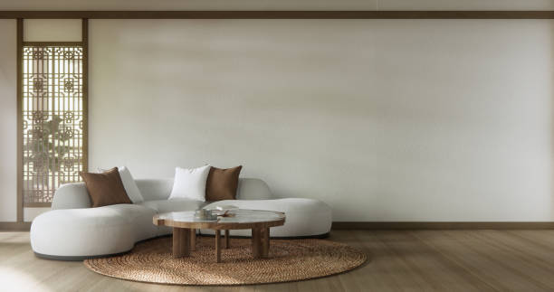 istock Scene mockup Modern japan sofa armchair minimalist design muji style. 2194533997