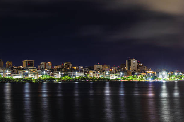 Lagoa Rodrigo de Freitas (Rodrigo de Freitas Lagoon) at night - Ipanema, Rio de Janeiro, Brazil